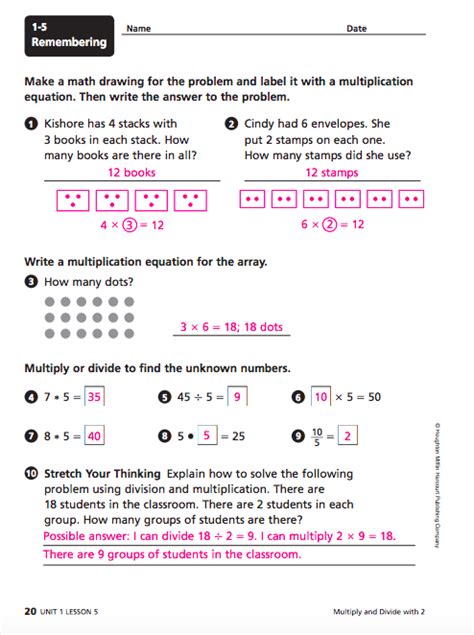 41 <b>5</b> 0. . Homework and remembering grade 5 answer key unit 1 pdf
